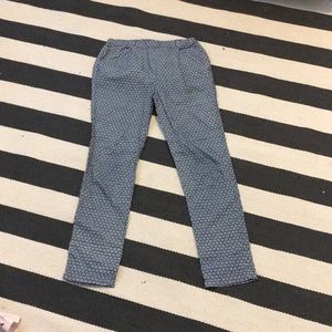 Blue patterned pants